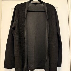 Massimo Dutti Black Textured Open Cardigan - Size L